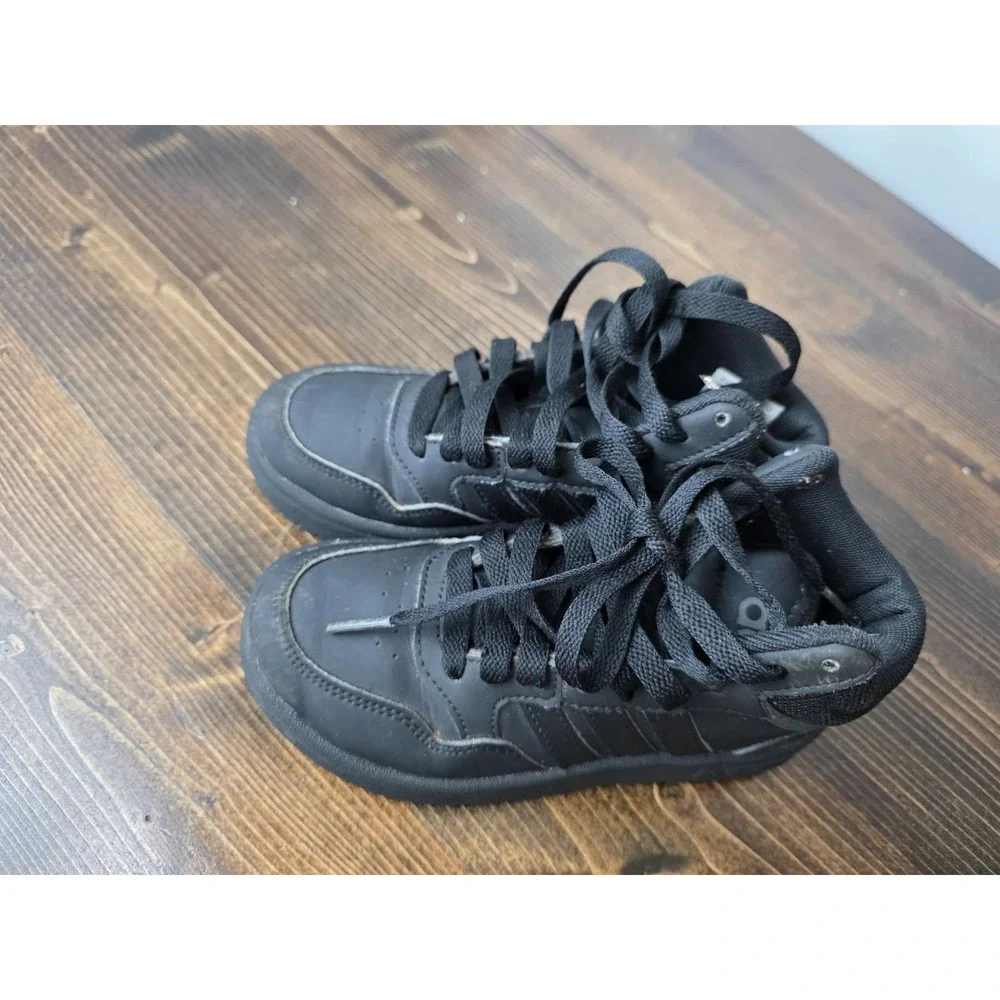 Adidas Hoops Mid 3.0 Kid's Basketball Shoes Size 11 k‎ Black High Top Sneakers